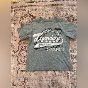 Place Gray Football Graphic Kids T-Shirt